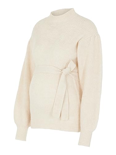 MAMALICIOUS Damen Mllilli L/S Knit Top A., Whitecap Gray, L von MAMALICIOUS