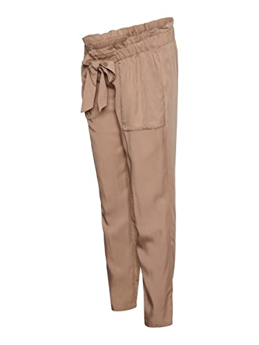 MAMALICIOUS Damen Mlnewbethune Woven Pant A., Warm Taupe, S von MAMALICIOUS