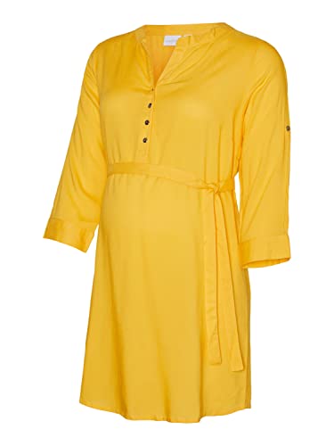MAMALICIOUS Damen Mlmercy Lia 3/4 Woven Tunic Eco A. 2f, Citrus, M von MAMALICIOUS