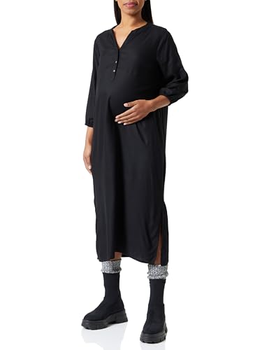 Mamalicious Damen MLMISTY LIA 3/4 WO MIDI Dress 2F Kleid, Black, X-Large von MAMALICIOUS