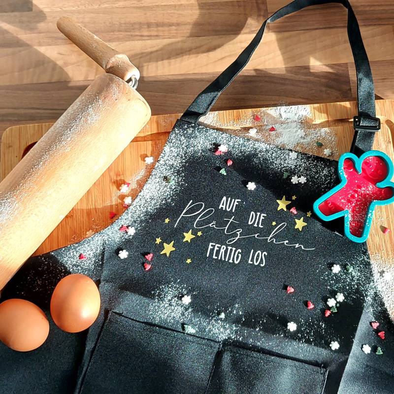 Bügelbild | Auf Die Plätzchen Fertig Los Sterne Weihnachten Schürze Kochen Backen Geschenk Nikolaus von MAMARINCHEN