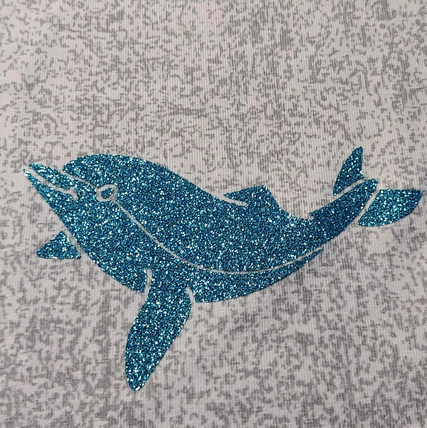 Bügelbild | Delphin Glitzer Geschenk Muttertag Geburtstag Einschulung Ostern Weihnachten Silvester von MAMARINCHEN