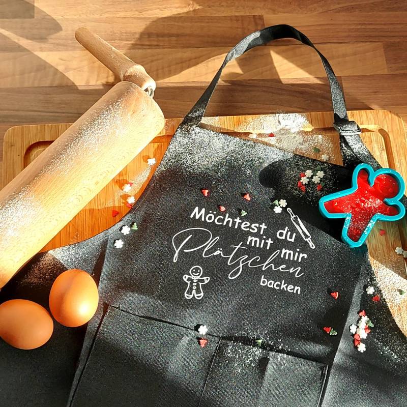 Bügelbild | Möchtest Du Mit Mir Plätzchen Backen Weihnachten Schürze Kochen Backen Geschenk Nikolaus von MAMARINCHEN