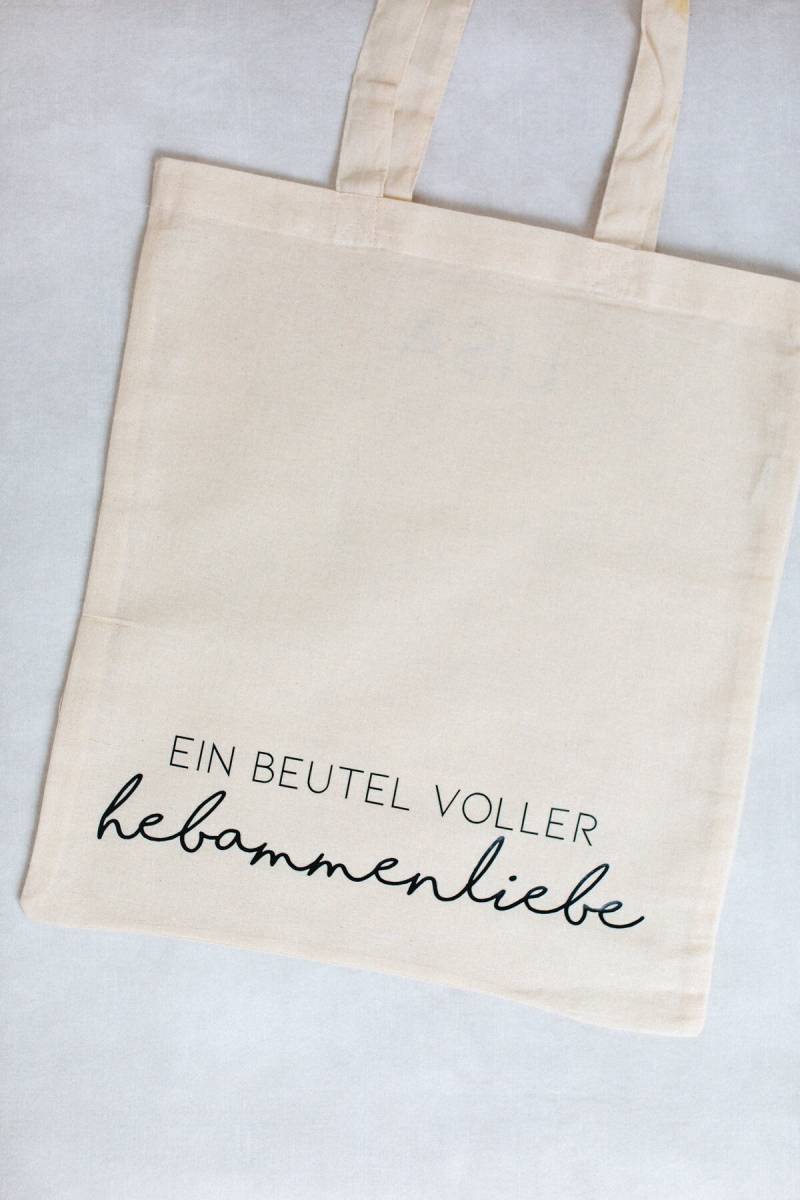 Jutebeutel "Ein Beutel Voller Hebammenliebe"/Personalisierbar Geschenk Für Hebamme Handmade von MAMAUNDSPATZ