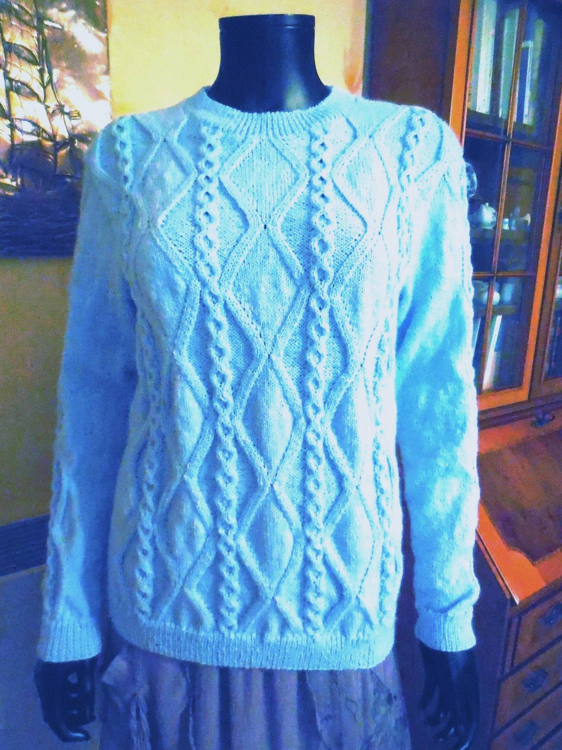 Auf Bestellung - Pullover Mit Rauten- Und Wabenmuster von MAMIEROSELYNETRICOTE