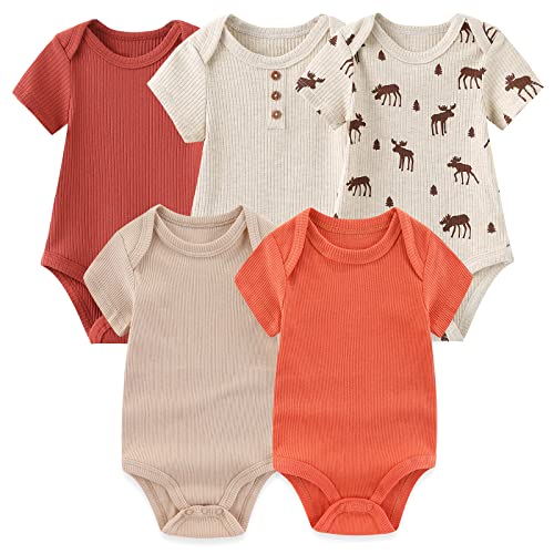 MAMIMAKA Baby Baumwolle einteilige Weste kurze Ärmel Bodysuits für Jungen und Mädchen,3-6 Monate MAMIMAKA Baby Baumwolle einteilige Weste kurze Ärmel Bodysuits für Jungen und Mädchen,3-6 Monate von MAMIMAKA
