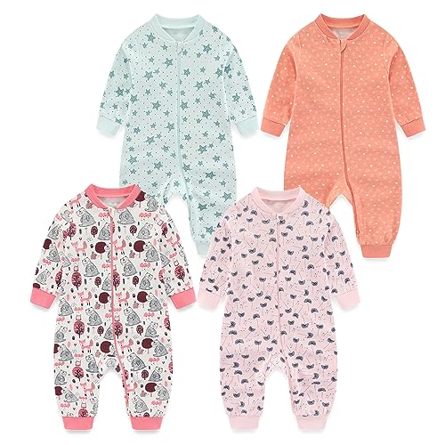 MAMIMAKA Unisex Newborn 2 Way Zip Cotton Sleepwear and Play Foot Pyjamas 0-18 Months von MAMIMAKA