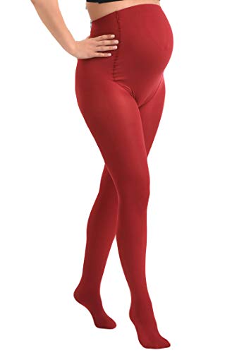 MAMSY Damen Maternity Opaque 60den Tights, Rot, XXL/3XL von MAMSY