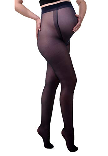 MAMSY Damen Maternity Sheer 20den Tights, Navy, XL/XXL von MAMSY