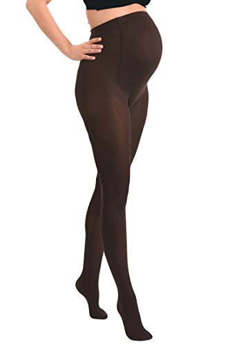 MAMSY Schwangerschaftsstrumpfhose, opaque, 60 den, hergestellt in Italien, Brown, S von MAMSY