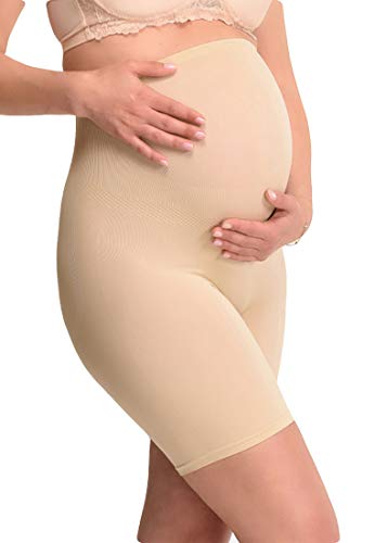 MAMSY Women's Maternity Boxer Shorts, Beige, 3XL/4XL von MAMSY