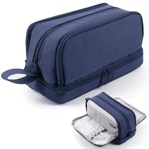 MAMUNU Federmäppchen Große Kapazität, Mäppchen Federtaschen Etui Stifte 4 Fächer, Schreibwaren Stifttasche Tragbare Stifttasche Kosmetisches für Mädchen Teenager Erwachsene Schule & Büro von MAMUNU