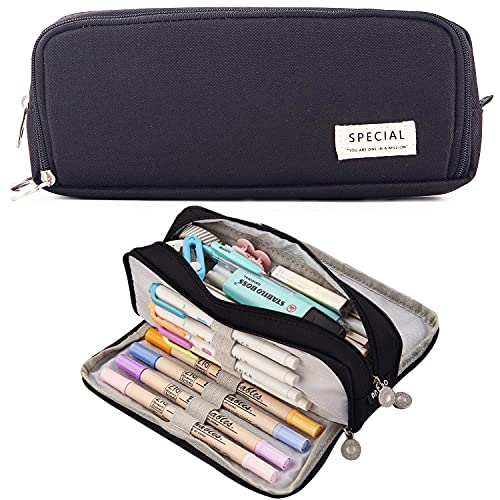 MAMUNU Mäppchen Federmäppchen Mädchen Teenager 3 Fach Große Aufbewahrung Bleistift Tasche Pencil Case für Middle High School College Office Studentin Mädchen Erwachsener Geschenk von MAMUNU