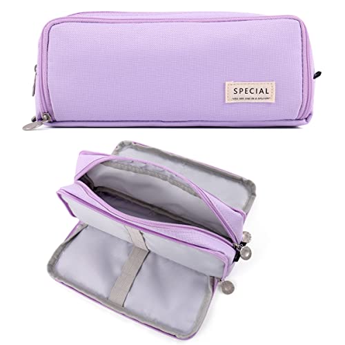 Mäppchen Federmäppchen Mädchen Teenager 3 Fach Große Aufbewahrung Bleistift Tasche Pencil Case für Middle High School College Office Studentin Mädchen Erwachsener Geschenk von MAMUNU