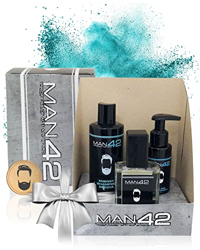 MAN42 Elegant Männer Kosmetik Geschenkset - Set Gift Box von MAN42 PROFESSIONAL HAIR BEARD