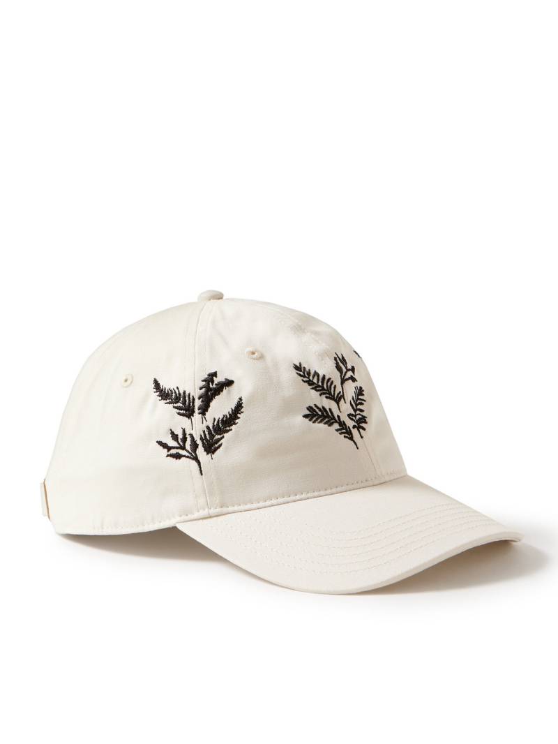 MANAAKI - Embroidered Cotton-Canvas Baseball Cap - Men - Neutrals von MANAAKI
