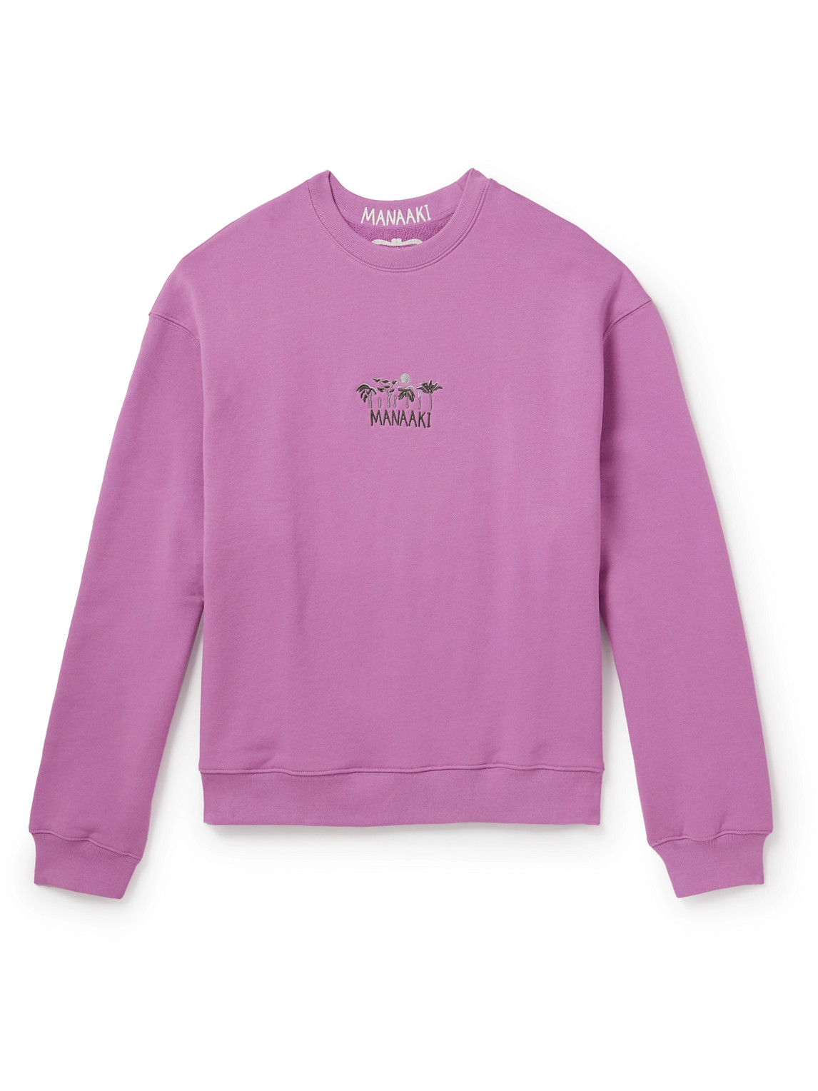 MANAAKI - Logo-Embroidered Cotton-Jersey Sweatshirt - Men - Purple - XXL MANAAKI - Logo-Embroidered Cotton-Jersey Sweatshirt - Men - Purple - XXL von MANAAKI