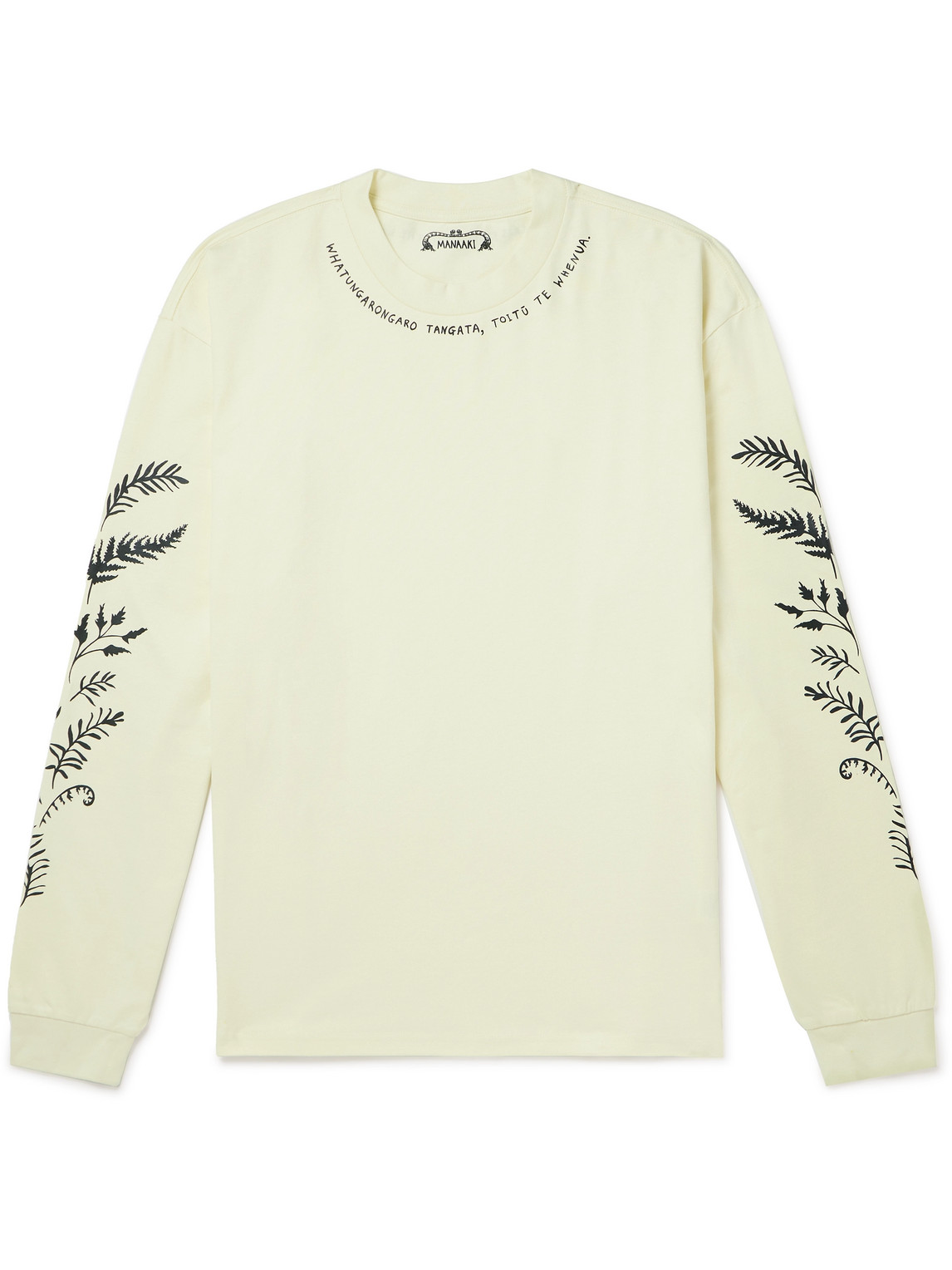 MANAAKI - Proverb Oversized Printed Cotton-Jersey T-Shirt - Men - Neutrals - XL MANAAKI - Proverb Oversized Printed Cotton-Jersey T-Shirt - Men - Neutrals - XL von MANAAKI