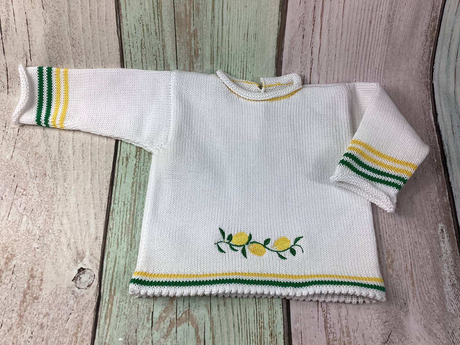 Babypulli, Pulli, Pullover, Babypullover, Zitronen, Stickerei, Verschiedene Größen Babypulli, Pulli, Pullover, Babypullover, Zitronen, Stickerei, Verschiedene Größen von MANAStrickdesign