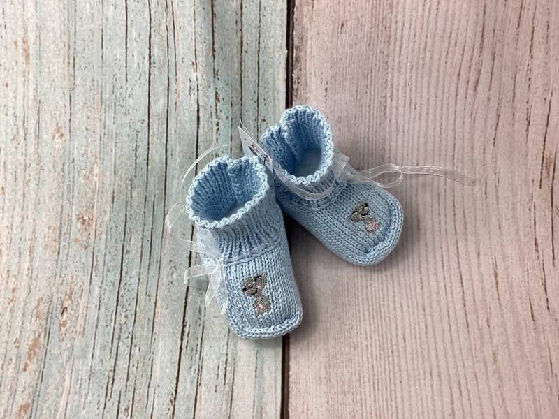 Babyschuhe Maus, Strickschuhe, Babyschuhe, Strickstiefelchen, Babystiefelchen, Mit Verpackung von MANAStrickdesign