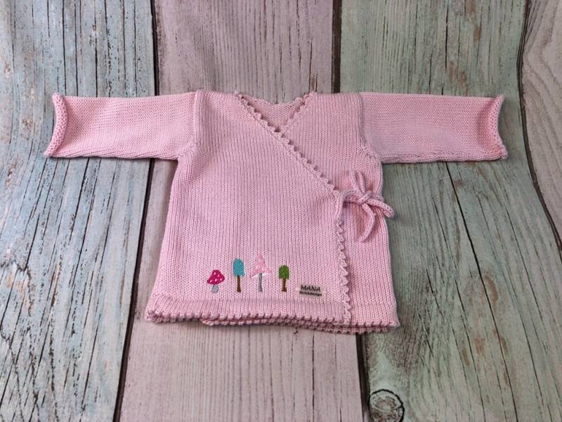 Wickeljäckchen, Pilze, Rosa, Verschiedene Größen Wickeljäckchen, Pilze, Rosa, Verschiedene Größen von MANAStrickdesign