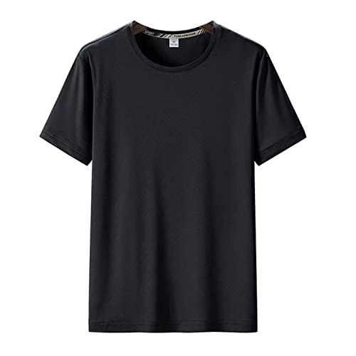 MANBOZIXi Sport T Shirts Herren Schnelltrocknend Atmungsaktiv Sportshirt Übergröße für Training Laufen, Schwarz 3XL von MANBOZIXi
