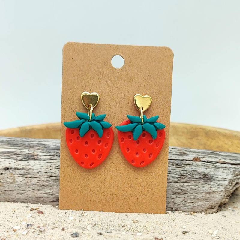 Ohrringe Erdbeere Ohrringe Erdbeere von MANGATAartsandcrafts