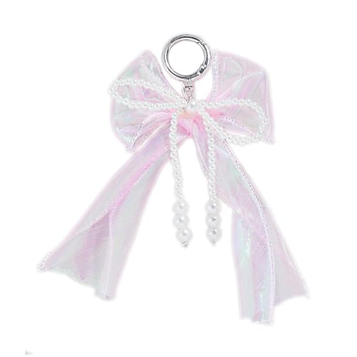 MANGMAO Schlüsselanhänger mit Schleife, Taschenanhänger für Handtasche, niedliches ästhetisches Zubehör, Kawaii, Y2k, Geldbörsenanhänger, adrette Sachen, Einheitsgröße, Polyester MANGMAO Schlüsselanhänger mit Schleife, Taschenanhänger für Handtasche, niedliches ästhetisches Zubehör, Kawaii, Y2k, Geldbörsenanhänger, adrette Sachen, Einheitsgröße, Polyester von MANGMAO