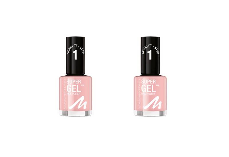 MANHATTAN Gel-Nagellack 2 x Manhattan Super Gel Nagellack Pop Princess Pink 240 jeweils12ml Ge von MANHATTAN