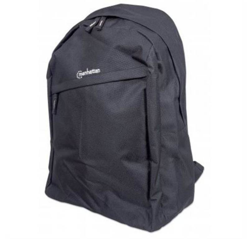 MANHATTAN Laptoprucksack Knappack Notebookrucksack, Notebook bis 15,6" sehr leicht Schwarz von MANHATTAN