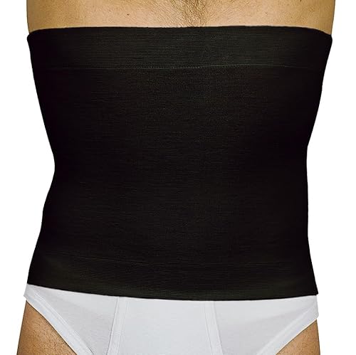 MANIFATTURA BERNINA Elan 500627 (Größe 5 schwarz) - Thermo-Wärmegürtel Bauchwärmer aus Merinowolle und Baumwolle Höhe 27 von MANIFATTURA BERNINA