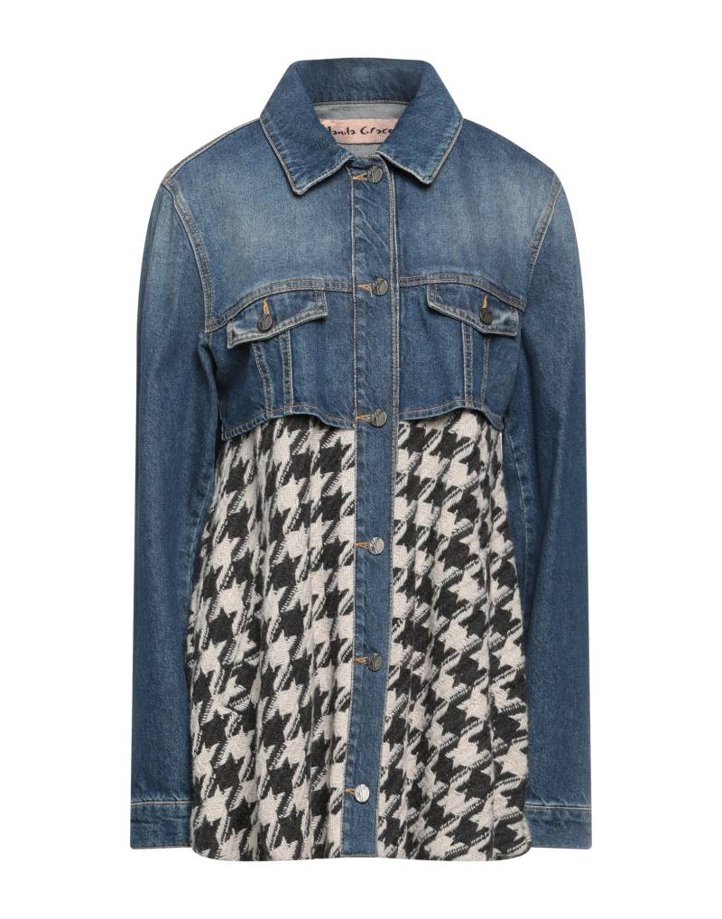 MANILA GRACE Jeansjacke/-mantel Damen Blau von MANILA GRACE