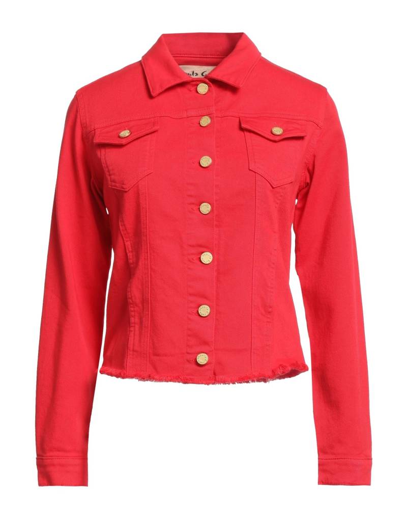 MANILA GRACE Jeansjacke/-mantel Damen Rot von MANILA GRACE