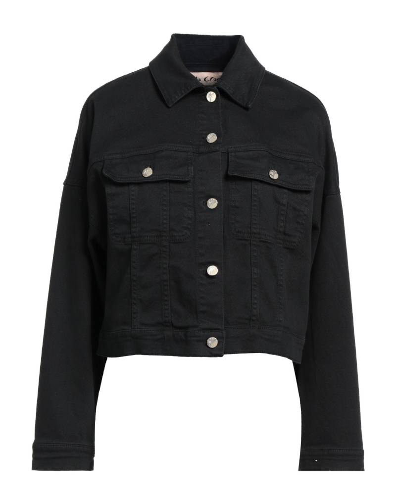 MANILA GRACE Jeansjacke/-mantel Damen Schwarz von MANILA GRACE
