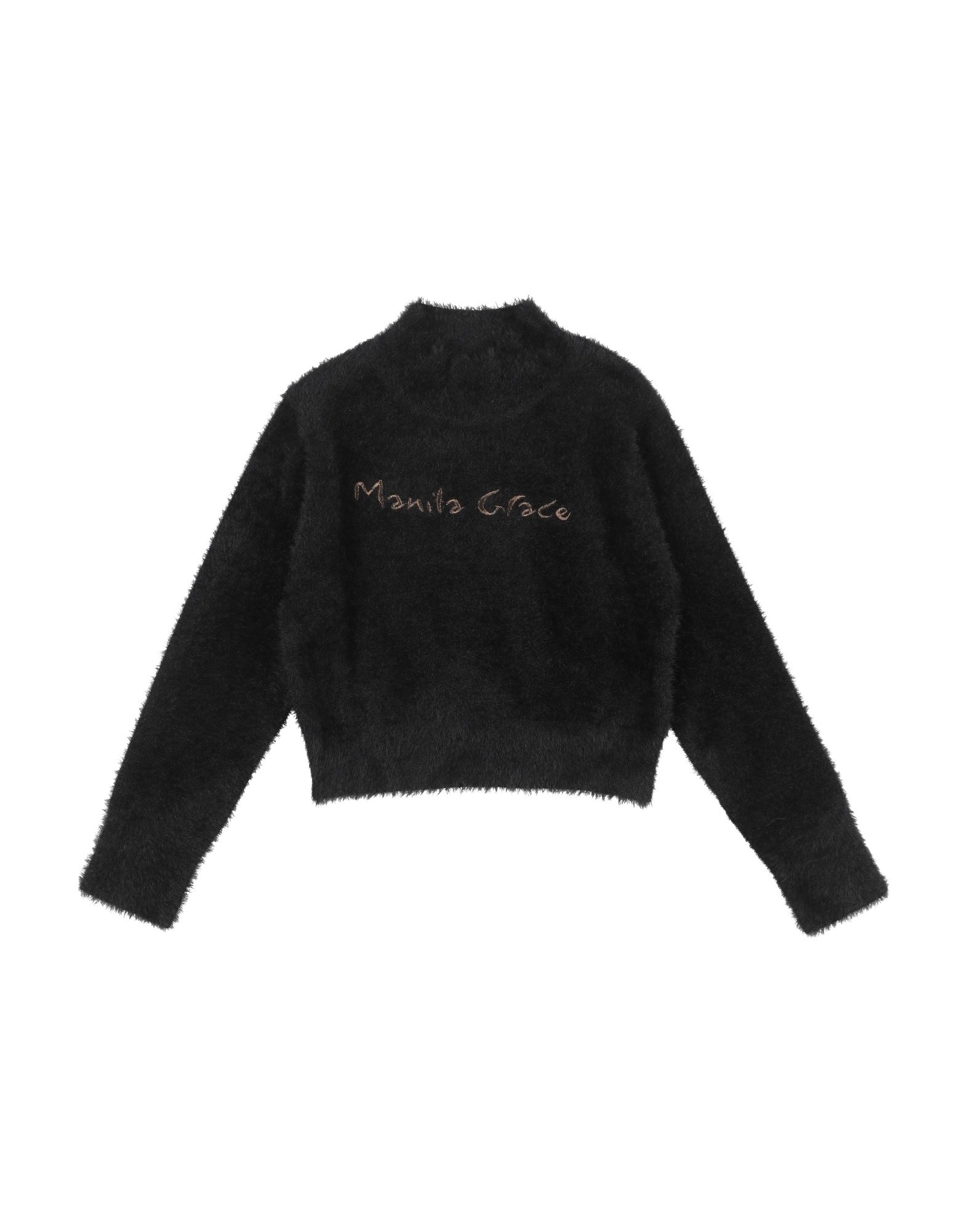 MANILA GRACE Rollkragenpullover Kinder Schwarz von MANILA GRACE