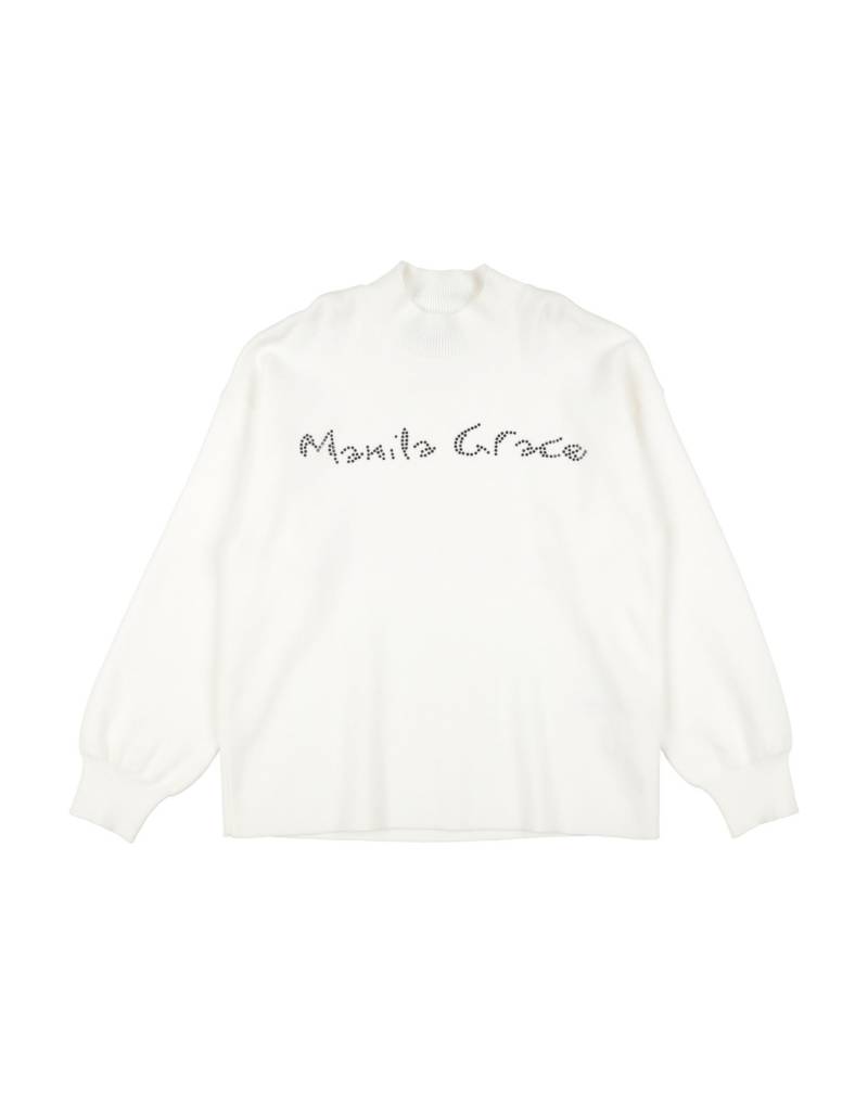 MANILA GRACE Rollkragenpullover Kinder Weiß von MANILA GRACE