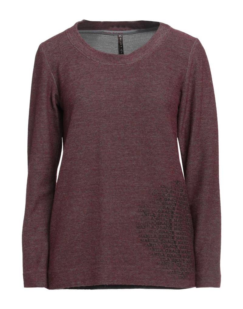 MANILA GRACE Sweatshirt Damen Bordeaux von MANILA GRACE