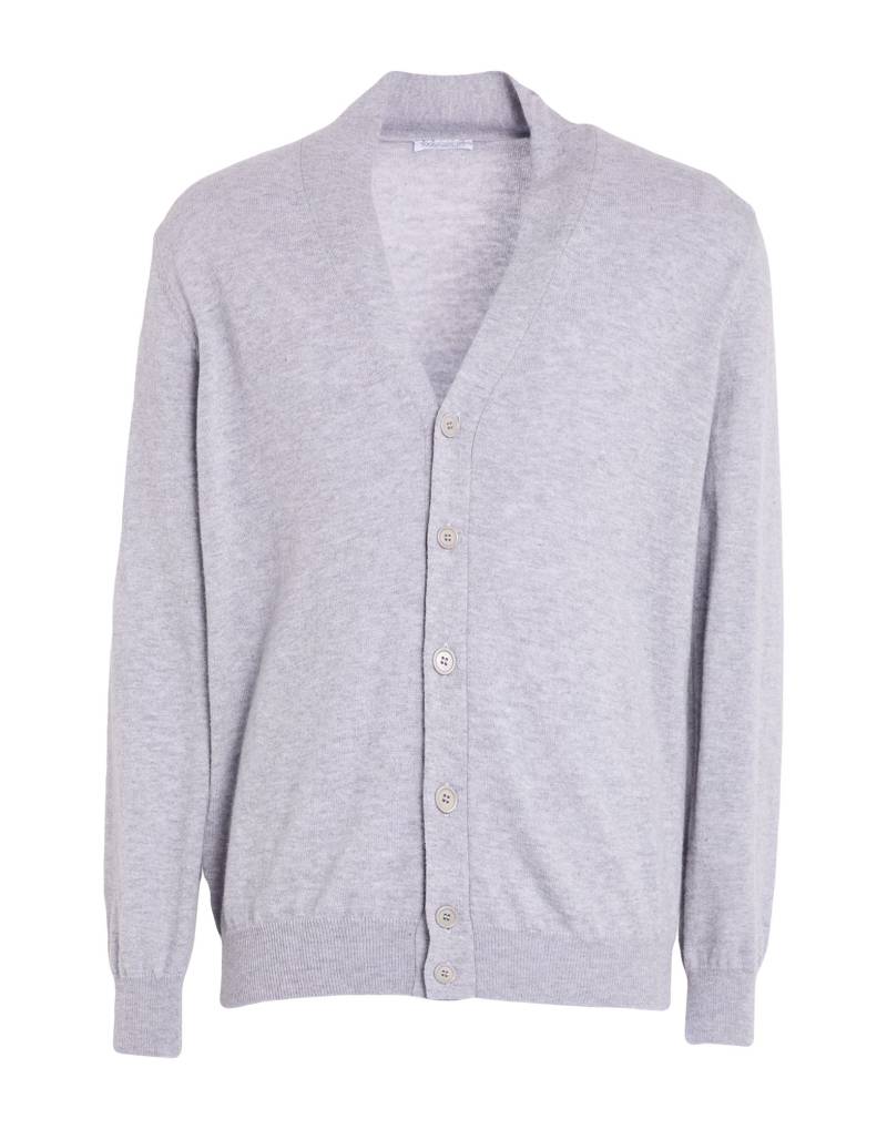 MANIPUR CASHMERE Strickjacke Herren Hellgrau von MANIPUR CASHMERE