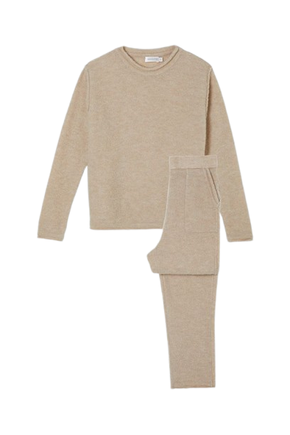 MANITO | Teddy Kid's Cotton Wool Knit Lounge Set | Kid's Dusty Beige Girls' Knitwear MANITO | Teddy Kid's Cotton Wool Knit Lounge Set | Kid's Dusty Beige Girls' Knitwear von MANITO