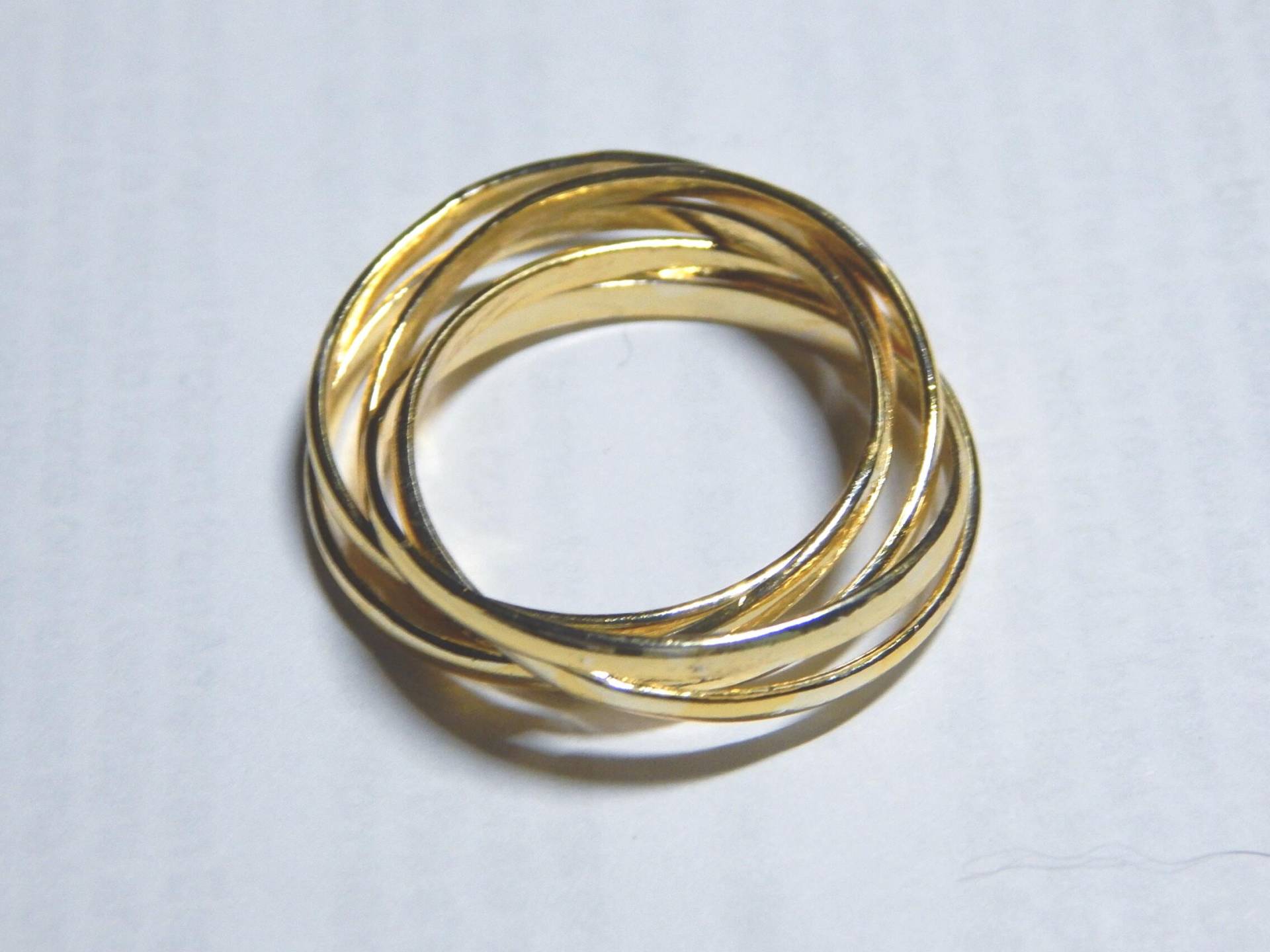 14Kt Gold Über Silber Puzzle Ring Band - Größe 11 14Kt Gold Über Silber Puzzle Ring Band - Größe 11 von MANITOUARTS
