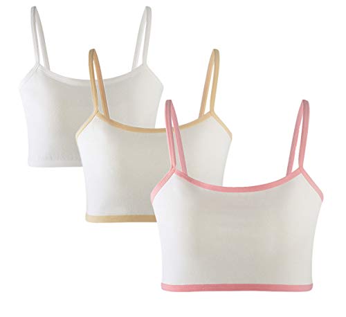 MANJIAMEI Mädchen Bustier Baumwolle BH Sport BH Trägertop Kinder Unterwäsche 128-134 von MANJIAMEI