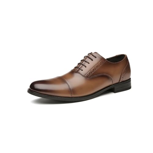 Herren Brogue Leder Kleid Schuhe Business Oxford formelle Büro Party Freizeitschuhe, Braun, 39.5 EU Herren Brogue Leder Kleid Schuhe Business Oxford formelle Büro Party Freizeitschuhe, Braun, 39.5 EU von MANLADUO