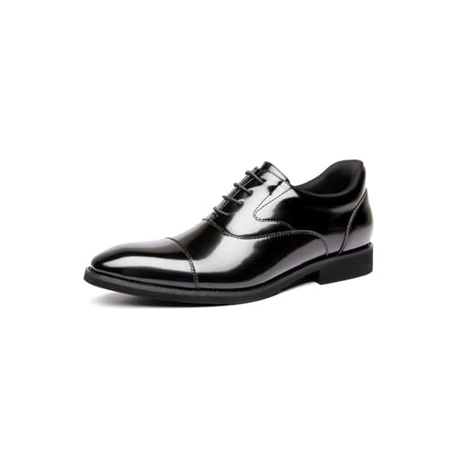 Herren-Schlupfschuhe, Lackleder, weiche Sohle, Zehenkappe, Oxford, Business Casual, Schwarz, 10.5 Herren-Schlupfschuhe, Lackleder, weiche Sohle, Zehenkappe, Oxford, Business Casual, Schwarz, 10.5 von MANLADUO