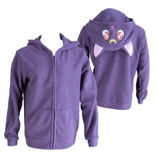US-Größe Anime Luna Cosplay Hoodie Artemis Kostüme lila und weiße Kapuzenjacken, Mond, 46 von MANMICOS