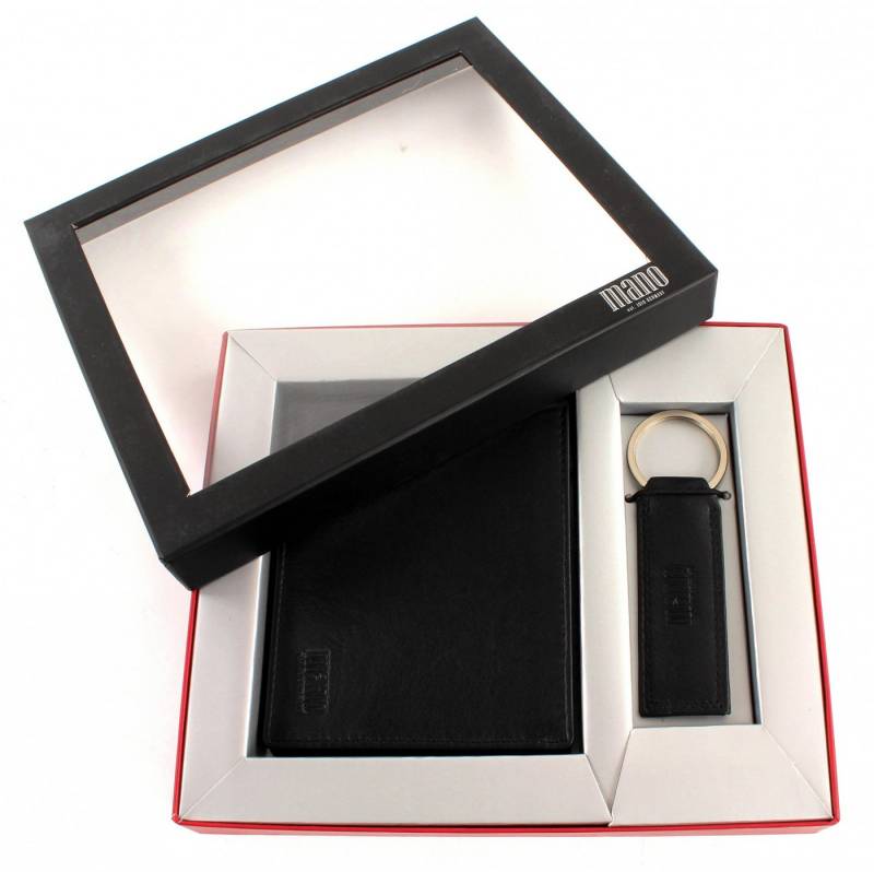 MANO Geldbörse Wallet / Keychain Set (Set, 2-tlg), aus echtem Rindsleder von MANO