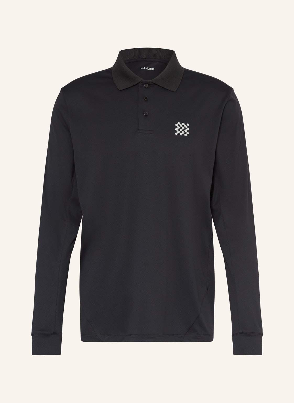 Manors Funktions-Poloshirt Course schwarz von MANORS