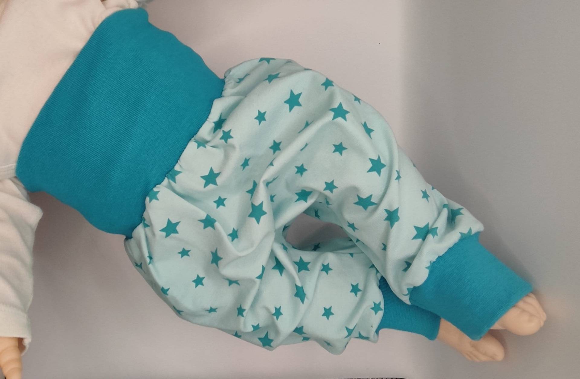 Pumphose, Babyhose, Sterne, Muster, Mint, Neutral von MANOWE