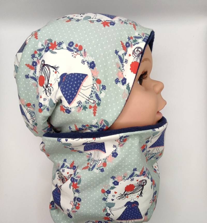 Set Aus Beanie Und Loop, Gefüttert Mit Fleece, Mint, Mädchen von MANOWE