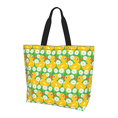 MANQINF Schultertasche mit Entenmotiv, niedliche Handtasche, wiederverwendbare Einkaufstasche, Tier-Tragetasche, Mädchen, Leinentasche, Aufbewahrungshandtaschen, Ente 01, Large MANQINF Schultertasche mit Entenmotiv, niedliche Handtasche, wiederverwendbare Einkaufstasche, Tier-Tragetasche, Mädchen, Leinentasche, Aufbewahrungshandtaschen, Ente 01, Large von MANQINF