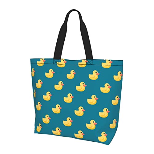 MANQINF Schultertasche mit Entenmotiv, niedliche Handtasche, wiederverwendbare Einkaufstasche, Tier-Tragetasche, Mädchen, Leinentasche, Aufbewahrungshandtaschen, Ente 02, Large MANQINF Schultertasche mit Entenmotiv, niedliche Handtasche, wiederverwendbare Einkaufstasche, Tier-Tragetasche, Mädchen, Leinentasche, Aufbewahrungshandtaschen, Ente 02, Large von MANQINF